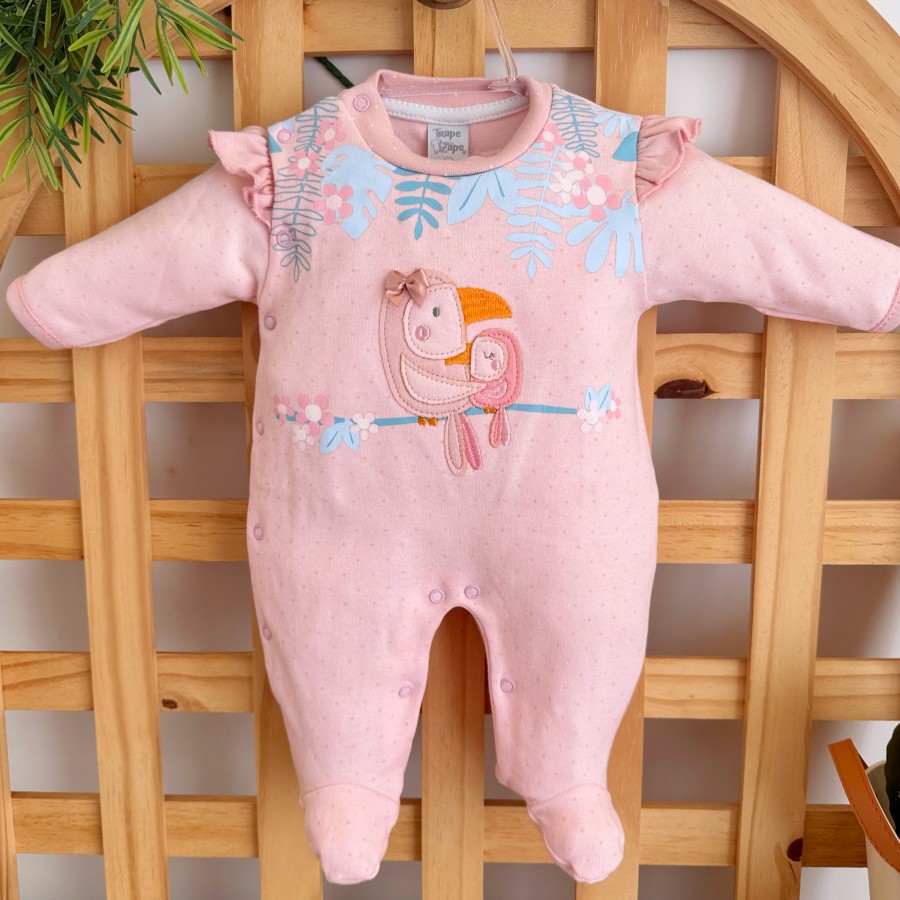 Macacão Trape Zape - Mamãe e Bebê Tucano - Rosa